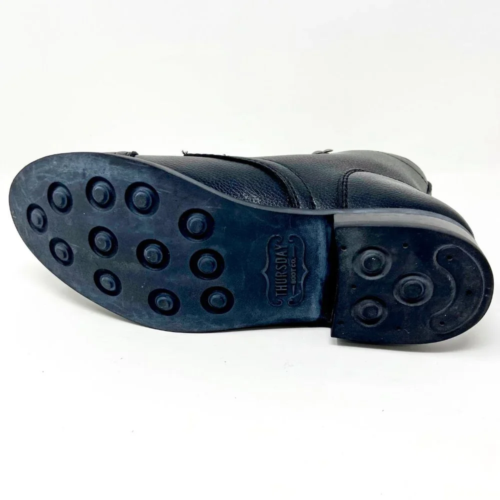 Thursday Boot Co Womens Black Vegan Leather Captain Handcrafted Leather - Picture 5 of 6